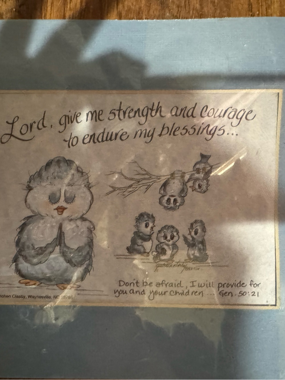 Prayerful Blue Home Wall Art - Brand